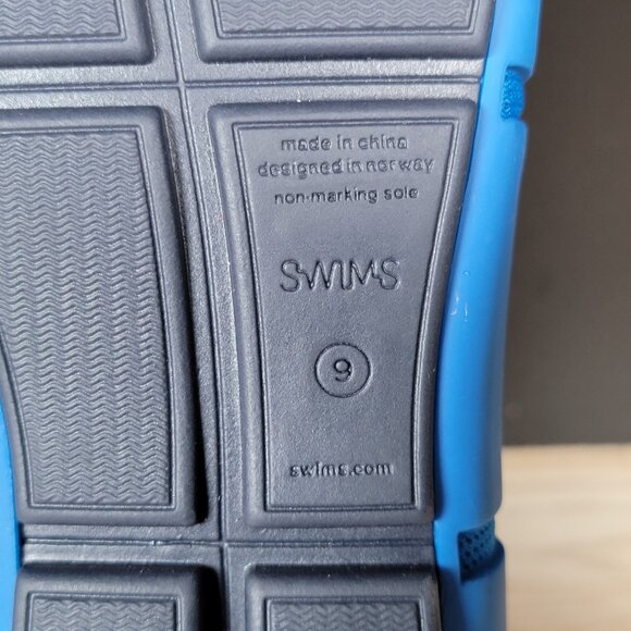 Swims Shoes Mens 9 Blue Black Orange Moccasin Driving Loafers‎ Water Beach - Picture 8 of 8